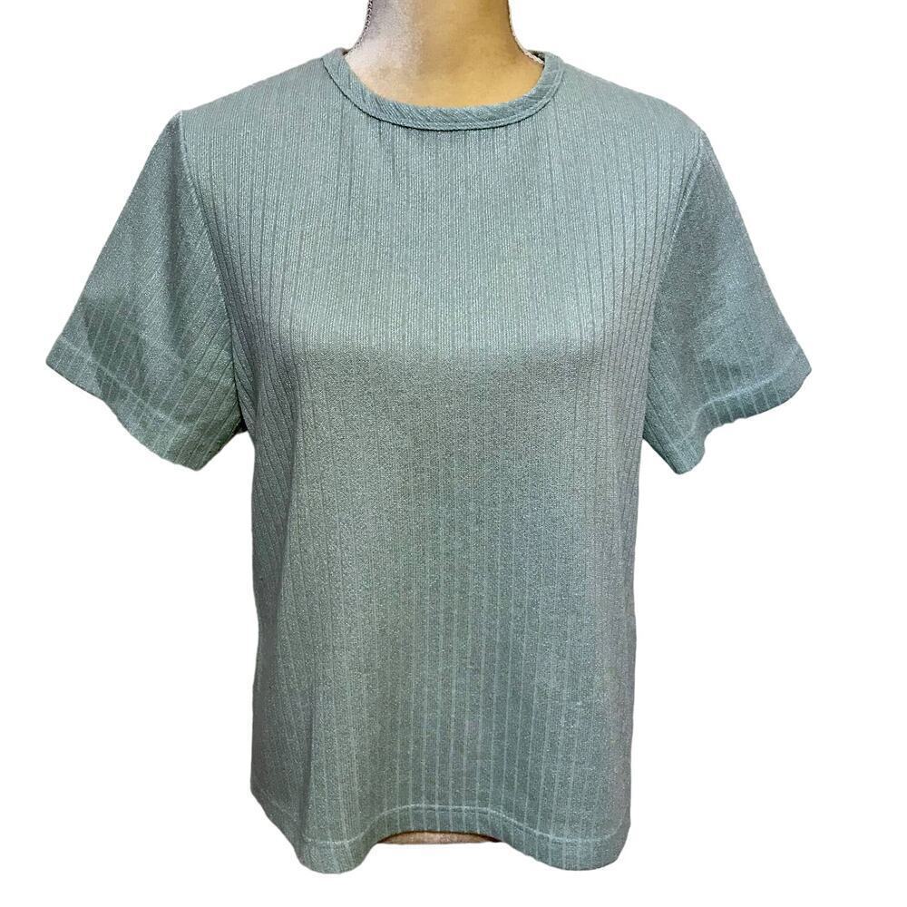 Blair Vintage Short Sleeves Knit Blouse Women L